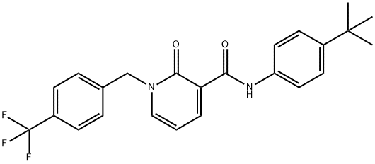 N-[4-(TERT-BUTYL)PHENYL]-2-OXO-1-[4-(TRIFLUOROMETHYL)BENZYL]-1,2-DIHYDRO-3-PYRIDINECARBOXAMIDE 结构式