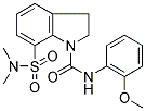 7-(DIMETHYLAMINOSULPHONYL)-2,3-DIHYDRO-1-[[N-(2-METHOXYPHENYL)AMINO]CARBONYL]-(1H)-INDOLE 结构式