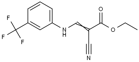 (E)-2-氰基-3-((3-(三氟甲基)苯基)氨基)丙烯酸乙酯 结构式