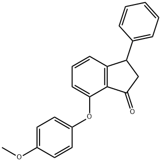 7-(4-METHOXYPHENOXY)-3-PHENYL-1-INDANONE 结构式