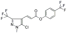4-(TRIFLUOROMETHYL)PHENYL 3-[5-CHLORO-1-METHYL-3-(TRIFLUOROMETHYL)-1H-PYRAZOL-4-YL]ACRYLATE 结构式