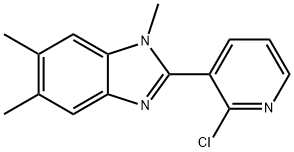 2-(2-CHLORO-3-PYRIDINYL)-1,5,6-TRIMETHYL-1H-1,3-BENZIMIDAZOLE 结构式