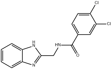 N-(1H-1,3-BENZIMIDAZOL-2-YLMETHYL)-3,4-DICHLOROBENZENECARBOXAMIDE 结构式