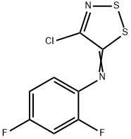 N-(4-CHLORO-5H-1,2,3-DITHIAZOL-5-YLIDEN)-2,4-DIFLUOROANILINE 结构式