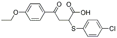 2-[(4-CHLOROPHENYL)SULFANYL]-4-(4-ETHOXYPHENYL)-4-OXOBUTANOIC ACID 结构式