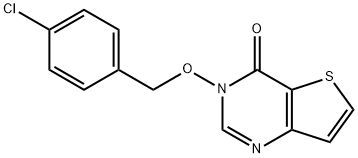 3-[(4-CHLOROBENZYL)OXY]THIENO[3,2-D]PYRIMIDIN-4(3H)-ONE 结构式