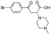 4-(4-BROMOPHENYL)-2-(4-METHYLPIPERAZINYL)-4-OXOBUTANOIC ACID 结构式