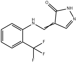 4-([2-(TRIFLUOROMETHYL)ANILINO]METHYLENE)-2,4-DIHYDRO-3H-PYRAZOL-3-ONE 结构式