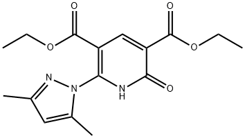 DIETHYL 2-(3,5-DIMETHYL-1H-PYRAZOL-1-YL)-6-HYDROXY-3,5-PYRIDINEDICARBOXYLATE 结构式