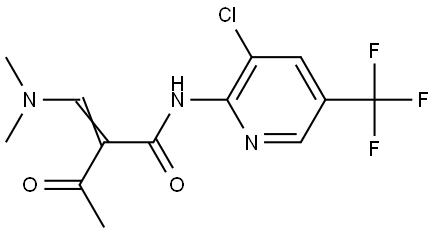 2-Acetyl-N-[3-chloro-5-(trifluoromethyl)-2-pyridinyl]-3-(dimethylamino)acrylamide 结构式