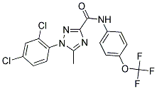 1-(2,4-DICHLOROPHENYL)-5-METHYL-N-[4-(TRIFLUOROMETHOXY)PHENYL]-1H-1,2,4-TRIAZOLE-3-CARBOXAMIDE 结构式