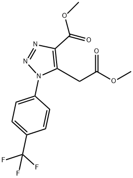 METHYL 5-(2-METHOXY-2-OXOETHYL)-1-[4-(TRIFLUOROMETHYL)PHENYL]-1H-1,2,3-TRIAZOLE-4-CARBOXYLATE 结构式