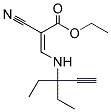 ETHYL 3-((1,1-DIETHYLPROP-2-YNYL)AMINO)-2-NITRILOPROP-2-ENOATE 结构式