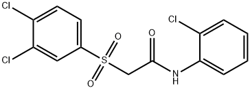 N-(2-CHLOROPHENYL)-2-[(3,4-DICHLOROPHENYL)SULFONYL]ACETAMIDE 结构式