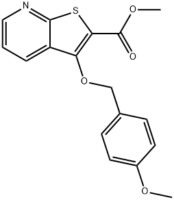 METHYL 3-[(4-METHOXYBENZYL)OXY]THIENO[2,3-B]PYRIDINE-2-CARBOXYLATE 结构式