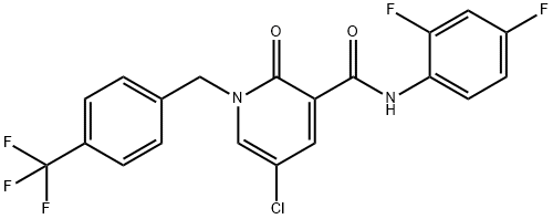 5-CHLORO-N-(2,4-DIFLUOROPHENYL)-2-OXO-1-[4-(TRIFLUOROMETHYL)BENZYL]-1,2-DIHYDRO-3-PYRIDINECARBOXAMIDE 结构式