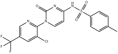N-(1-[3-Chloro-5-(trifluoromethyl)-2-pyridinyl]-2-oxo-1,2-dihydro-4-pyrimidinyl)-4-methylbenzenesulfonamide 结构式