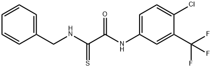 2-(BENZYLAMINO)-N-[4-CHLORO-3-(TRIFLUOROMETHYL)PHENYL]-2-THIOXOACETAMIDE 结构式