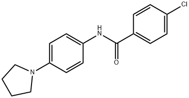 4-CHLORO-N-[4-(1-PYRROLIDINYL)PHENYL]BENZENECARBOXAMIDE 结构式