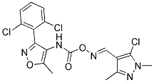 4-([(([(5-CHLORO-1,3-DIMETHYL-1H-PYRAZOL-4-YL)METHYLENE]AMINO)OXY)CARBONYL]AMINO)-3-(2,6-DICHLOROPHENYL)-5-METHYLISOXAZOLE 结构式