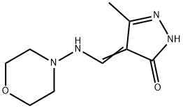 5-METHYL-4-[(MORPHOLINOAMINO)METHYLENE]-2,4-DIHYDRO-3H-PYRAZOL-3-ONE 结构式