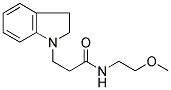 2,3-DIHYDRO-N-(2-METHOXYETHYL)-1-(1H)-INDOLEPROPANAMIDE 结构式