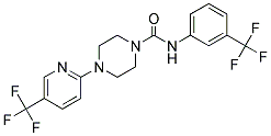 (4-(5-(TRIFLUOROMETHYL)(2-PYRIDYL))PIPERAZINYL)-N-(3-(TRIFLUOROMETHYL)PHENYL)FORMAMIDE 结构式