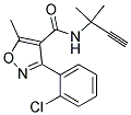 N-(1,1-DIMETHYLPROP-2-YNYL)(3-(2-CHLOROPHENYL)-5-METHYLISOXAZOL-4-YL)FORMAMIDE 结构式