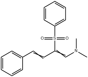 N,N-DIMETHYL-4-PHENYL-2-(PHENYLSULFONYL)-1,3-BUTADIEN-1-AMINE 结构式