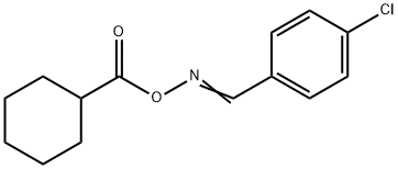 1-CHLORO-4-(([(CYCLOHEXYLCARBONYL)OXY]IMINO)METHYL)BENZENE 结构式