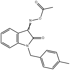 3-[(ACETYLOXY)IMINO]-1-(4-METHYLBENZYL)-1,3-DIHYDRO-2H-INDOL-2-ONE 结构式