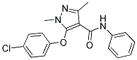 5-(4-CHLOROPHENOXY)-1,3-DIMETHYL-N-PHENYL-1H-PYRAZOLE-4-CARBOXAMIDE 结构式