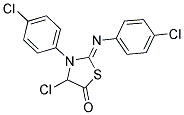 4-CHLORO-3-(4-CHLOROPHENYL)-2-[(4-CHLOROPHENYL)IMINO]-1,3-THIAZOLAN-5-ONE 结构式