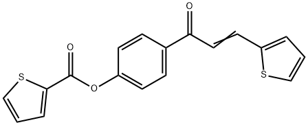 4-[3-(2-THIENYL)ACRYLOYL]PHENYL 2-THIOPHENECARBOXYLATE 结构式