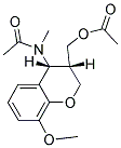 (4-[Acetyl(methyl)amino]-8-methoxy-3,4-dihydro-2H-chromen-3-yl)methyl acetate 结构式