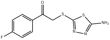 2-(5-AMINO-[1,3,4]THIADIAZOL-2-YLSULFANYL)-1-(4-FLUORO-PHENYL)-ETHANONE 结构式