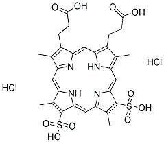 次次卟啉IX2,4-二磺酸二盐酸盐 结构式