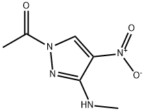 1-[3-(METHYLAMINO)-4-NITRO-1H-PYRAZOL-1-YL]-1-ETHANONE 结构式