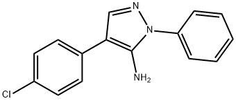 4-(4-CHLORO-PHENYL)-2-PHENYL-2H-PYRAZOL-3-YLAMINE 结构式