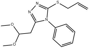 2-[5-(ALLYLSULFANYL)-4-PHENYL-4H-1,2,4-TRIAZOL-3-YL]-1-METHOXYETHYL METHYL ETHER 结构式