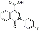 2-(4-FLUOROPHENYL)-1-OXO-1,2-DIHYDRO-4-ISOQUINOLINECARBOXYLIC ACID 结构式