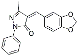 4-(Benzo[3,4-d]1,3-dioxolen-5-ylmethylene)-3-methyl-1-phenyl-2-pyrazolin-5-one 结构式