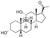 5-beta-Pregnan-3-alpha, 11-alpha-diol-20-one 结构式