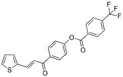 4-[3-(2-THIENYL)ACRYLOYL]PHENYL 4-(TRIFLUOROMETHYL)BENZOATE 结构式