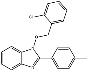 1-[(2-CHLOROBENZYL)OXY]-2-(4-METHYLPHENYL)-1H-1,3-BENZIMIDAZOLE 结构式