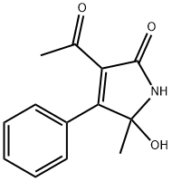 3-Acetyl-5-hydroxy-5-methyl-4-phenyl-1,5-dihydro-pyrrol-2-one 结构式