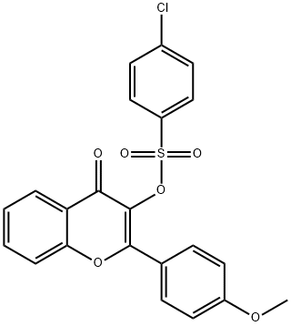 2-(4-METHOXYPHENYL)-4-OXO-4H-CHROMEN-3-YL 4-CHLOROBENZENESULFONATE 结构式
