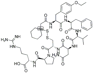 (D(CH2)51,TYR(ET)2,VAL4,ARG8,DES-GLY-NH29)-VASOPRESSIN 结构式