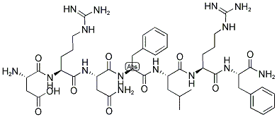 H-ASP-ARG-ASN-PHE-LEU-ARG-PHE-NH2 结构式
