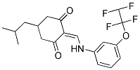 5-(2-METHYLPROPYL)-2-(((3-(1,1,2,2-TETRAFLUOROETHOXY)PHENYL)AMINO)METHYLENE)CYCLOHEXANE-1,3-DIONE 结构式